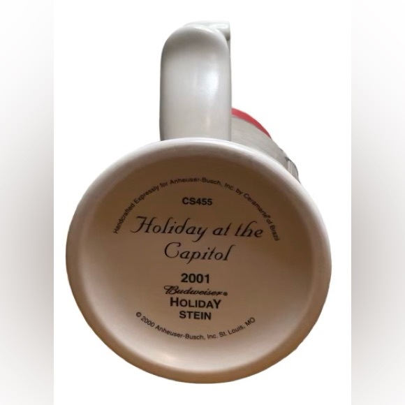 Holiday At The Capitol 2001 Budweiser Holiday Beer Stein Mug USA Christmas CS455 - Picture 6 of 7